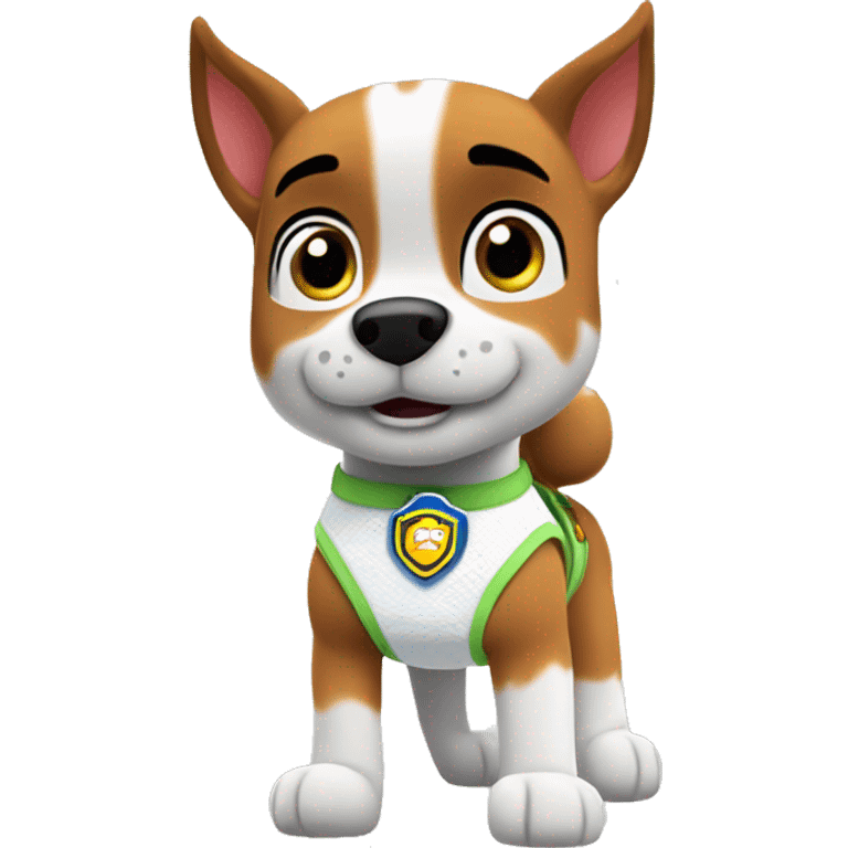 Paw Patrol with white diaper on butt emoji