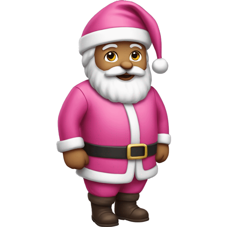 santa wearing pink suit emoji