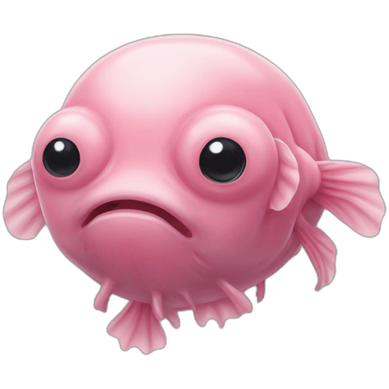 An alien blobfish emoji