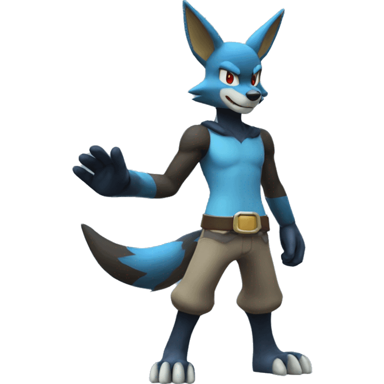 Lucario full body emoji