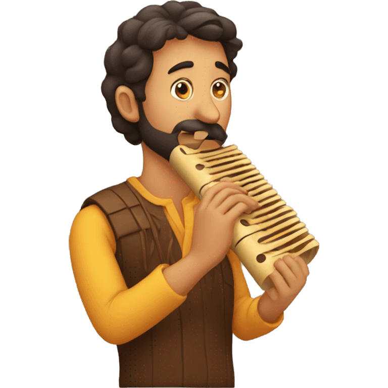 spanish man playing pan flute emoji