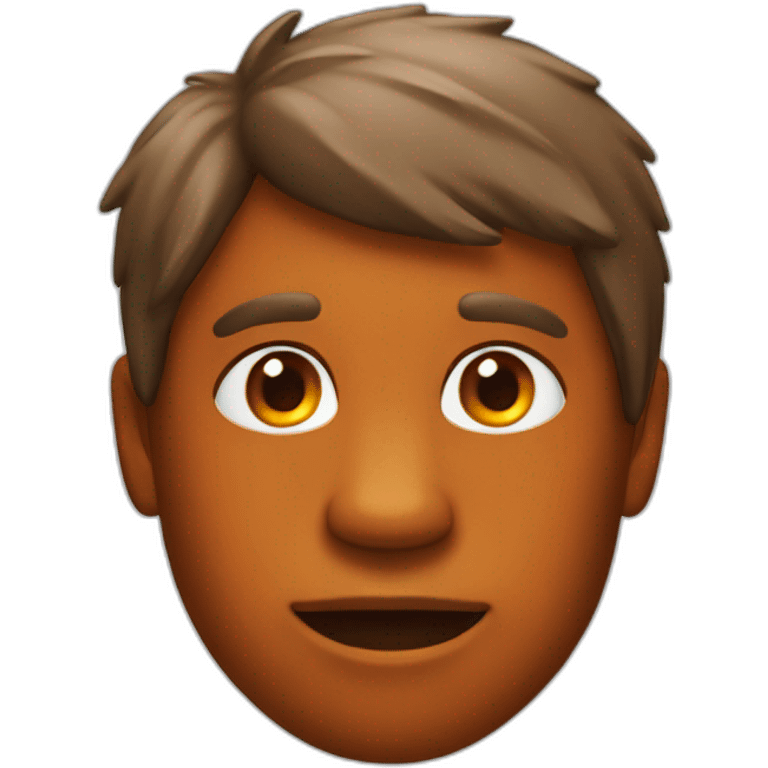 human like bear with orange on its head emoji