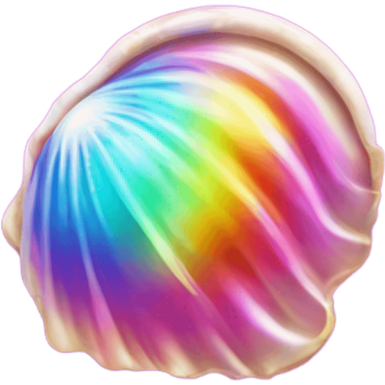 Lisa Frank sparkle open sea shell with pearl  emoji