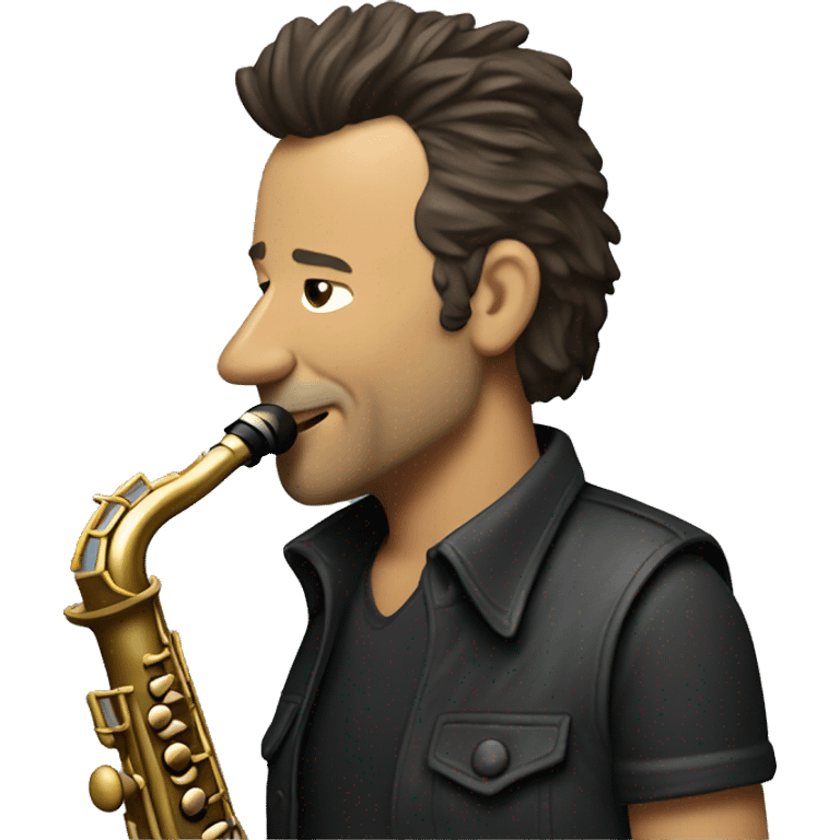 Bruce Springsteen playing saxophone emoji