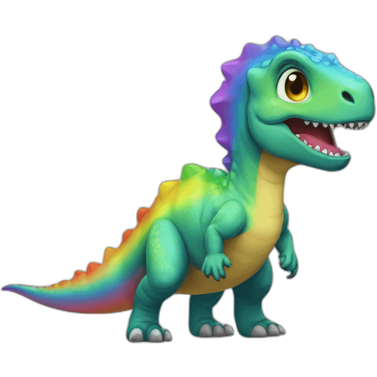 tiranosaur rainbow emoji