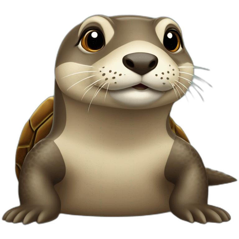 UNE LOUTRE SUR UNE TORTUE emoji