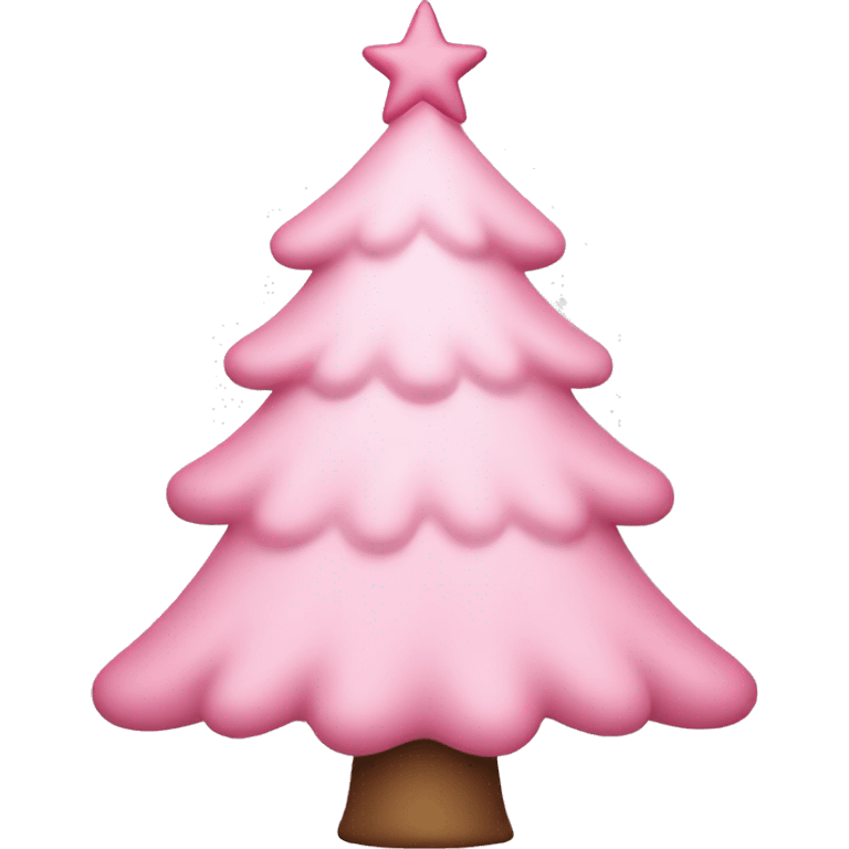 pastel pink christmas tree emoji