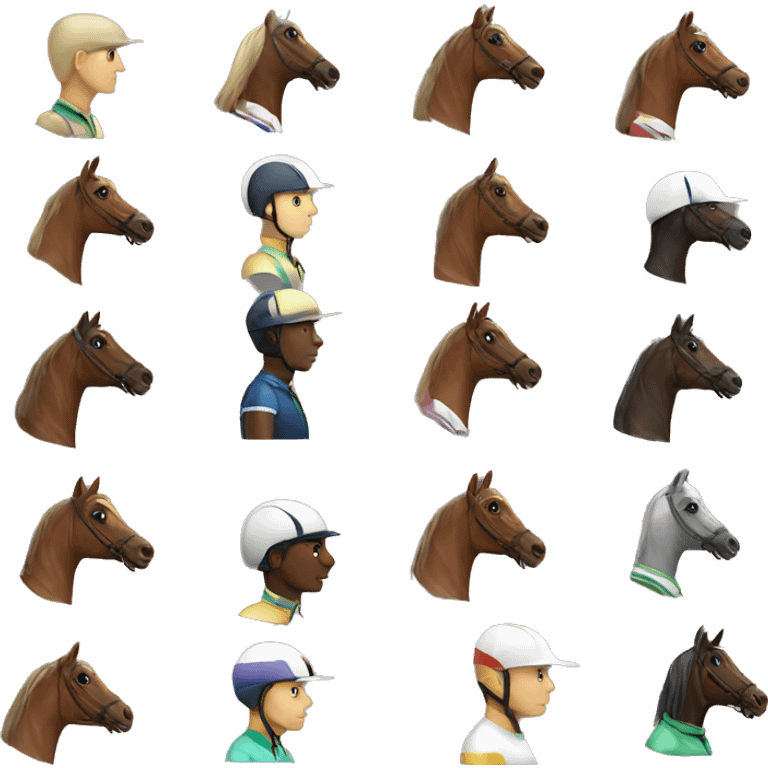 Horse racers  emoji