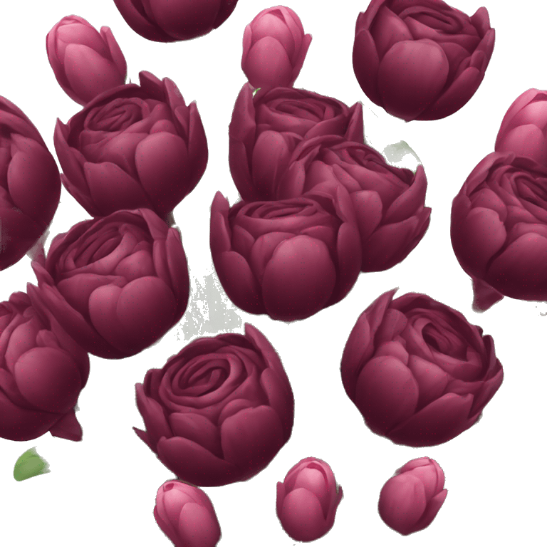 burgundy pions bouquets  emoji