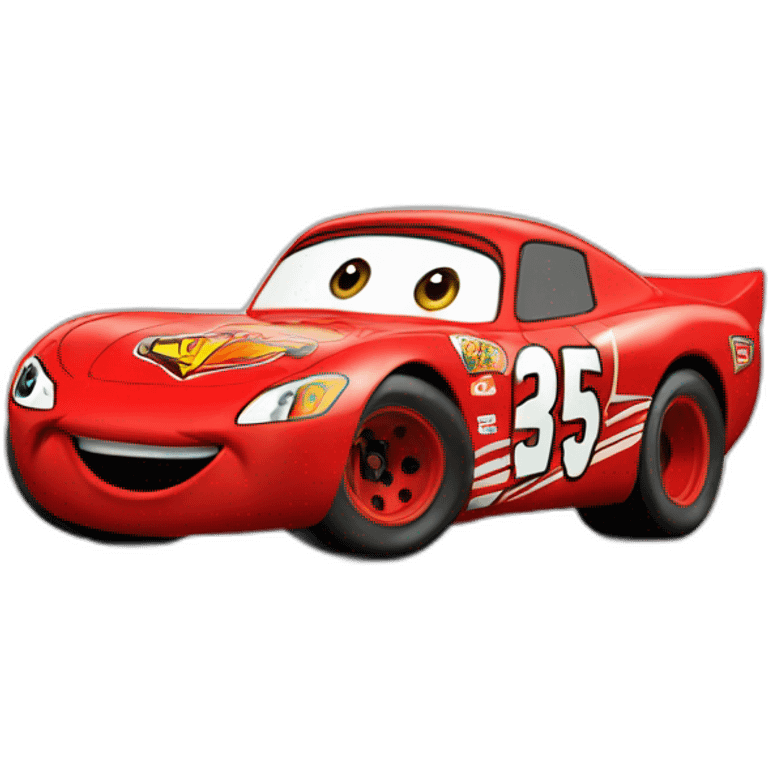 El rayo mcqueen con el número 95  emoji