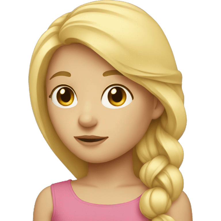 blond Girl hold on emoji