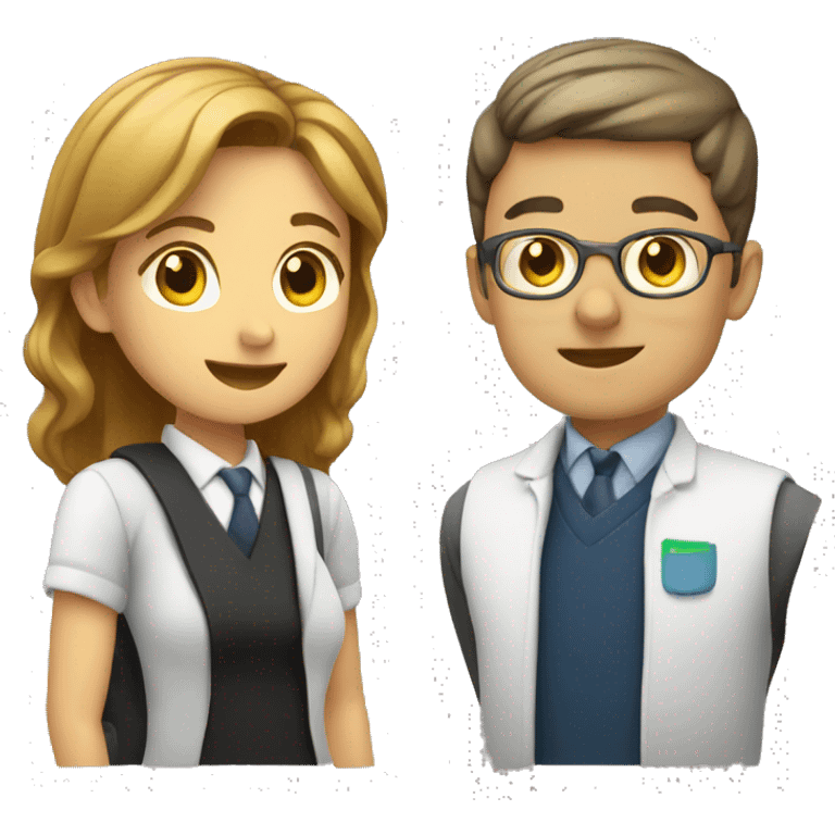 Teacher and student next to eachother emoji