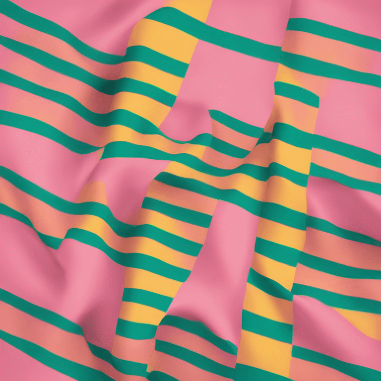 floptropica flag with a pink background and yellow stripes emoji