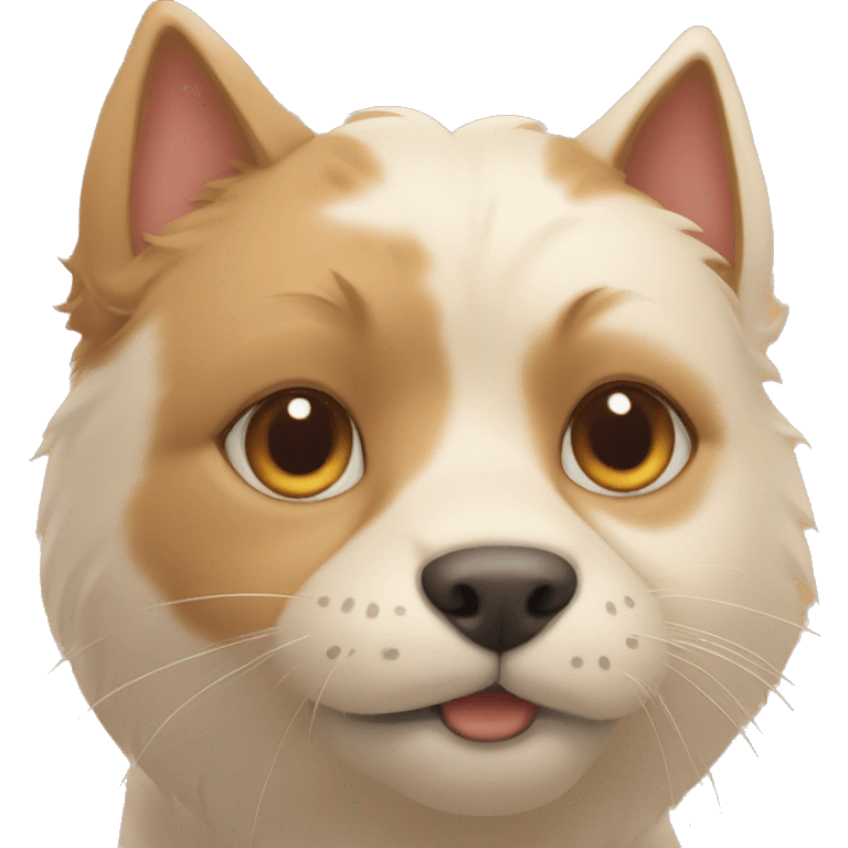 Cat and dog face  emoji