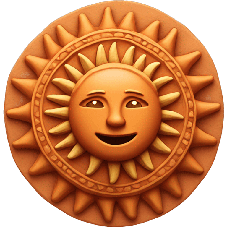 Terracotta sun emoji