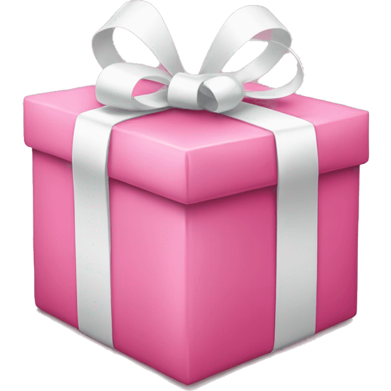 pink present with white ribbons emoji