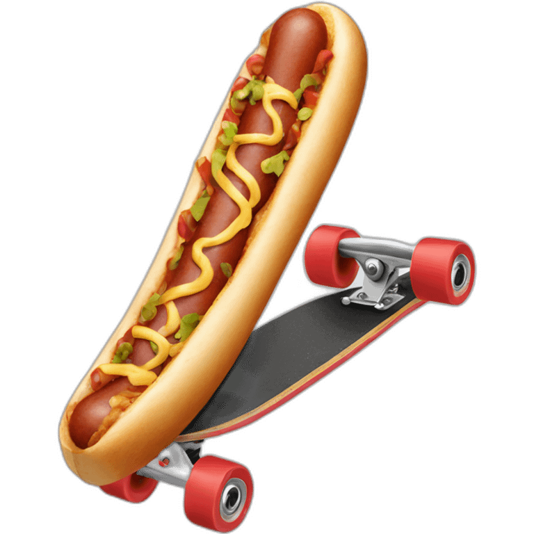 Skateboard hotdog emoji