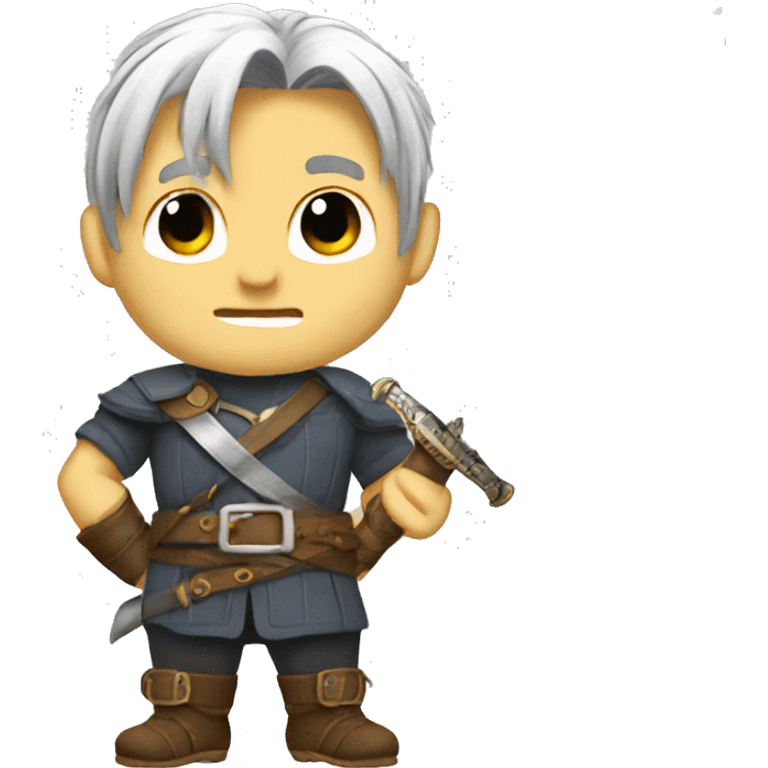 Realistic trunks with sword emoji