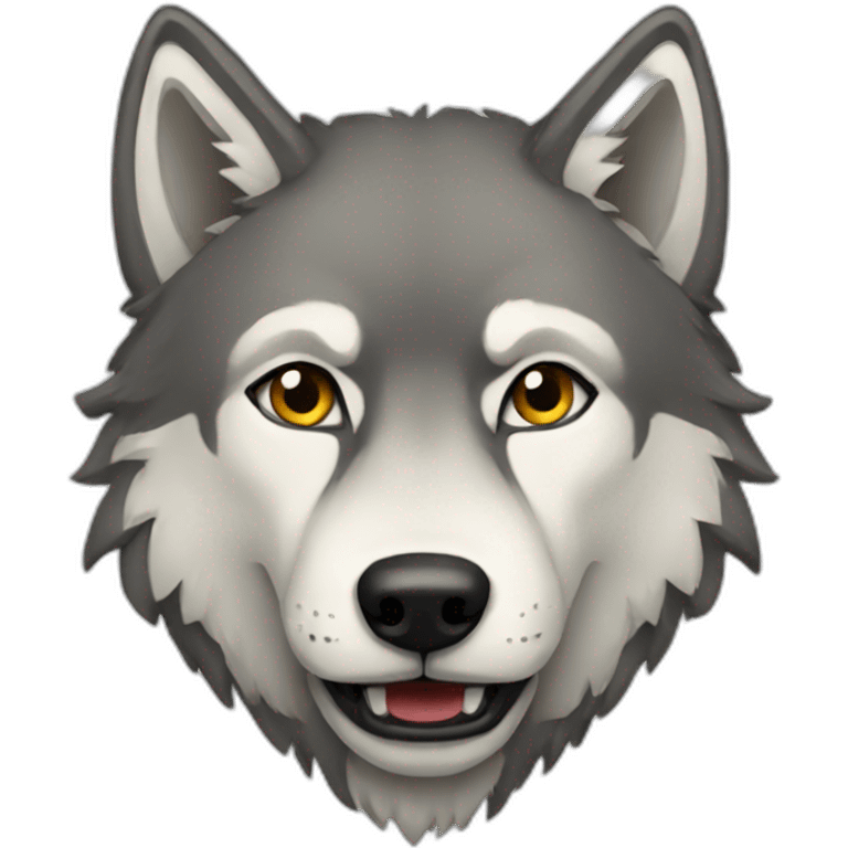 A wolf emoji