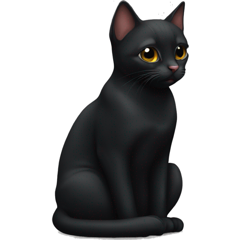 Black cat kiss emoji