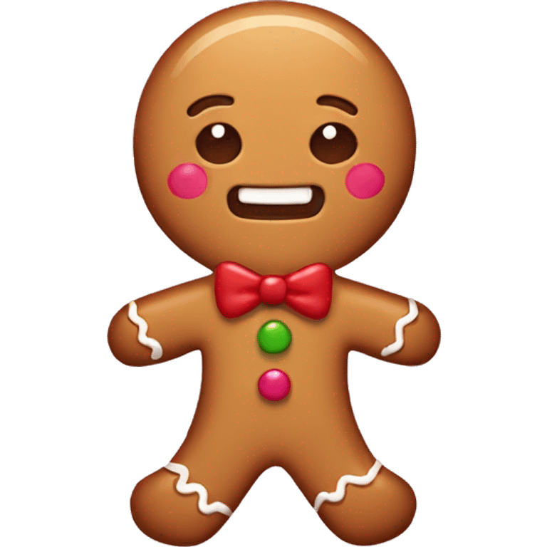 Gingerbread man kawaii style emoji