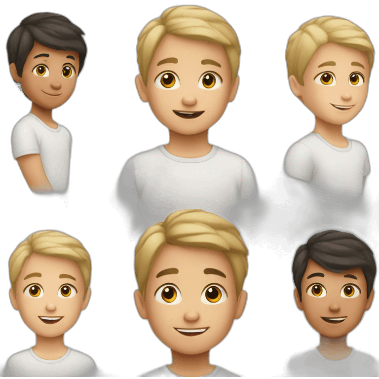 5 year old boy mix Caucasian and Asian  emoji