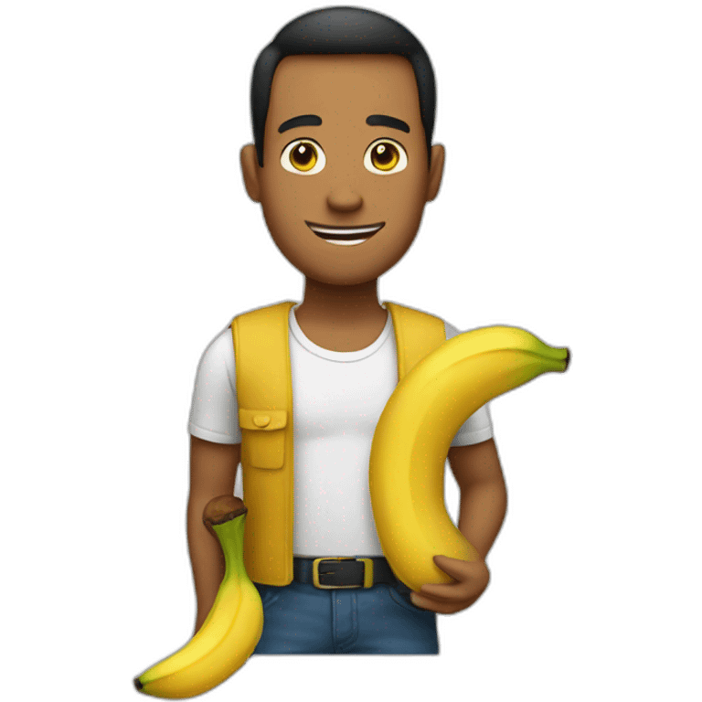 man holding a banana emoji