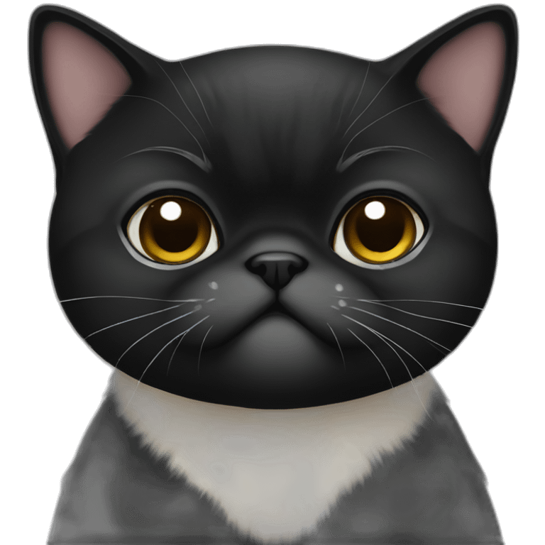 black exotic shorthair emoji