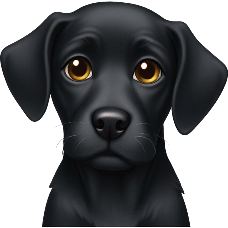 Black dog emoji