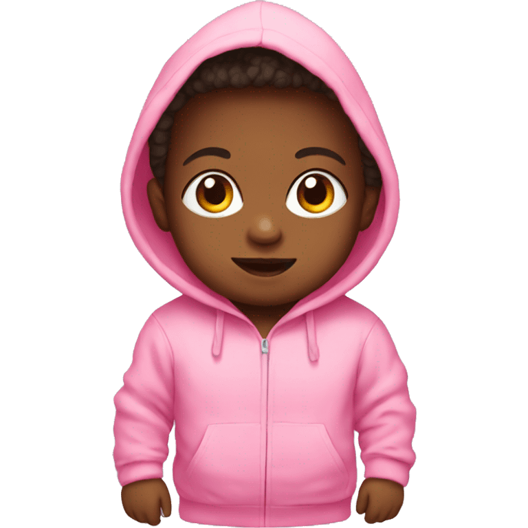 baby in a pink hoodie emoji