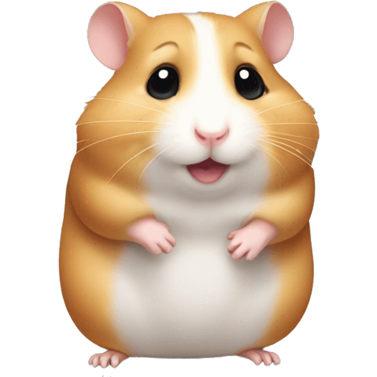 hamster that does the shy pose  emoji