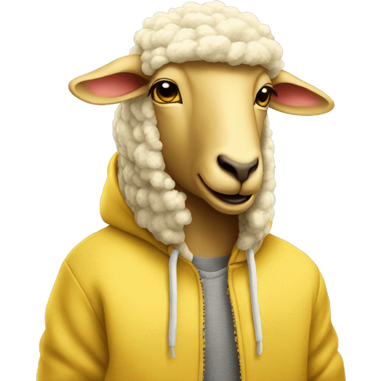 yellow sheep rapping like eminem emoji