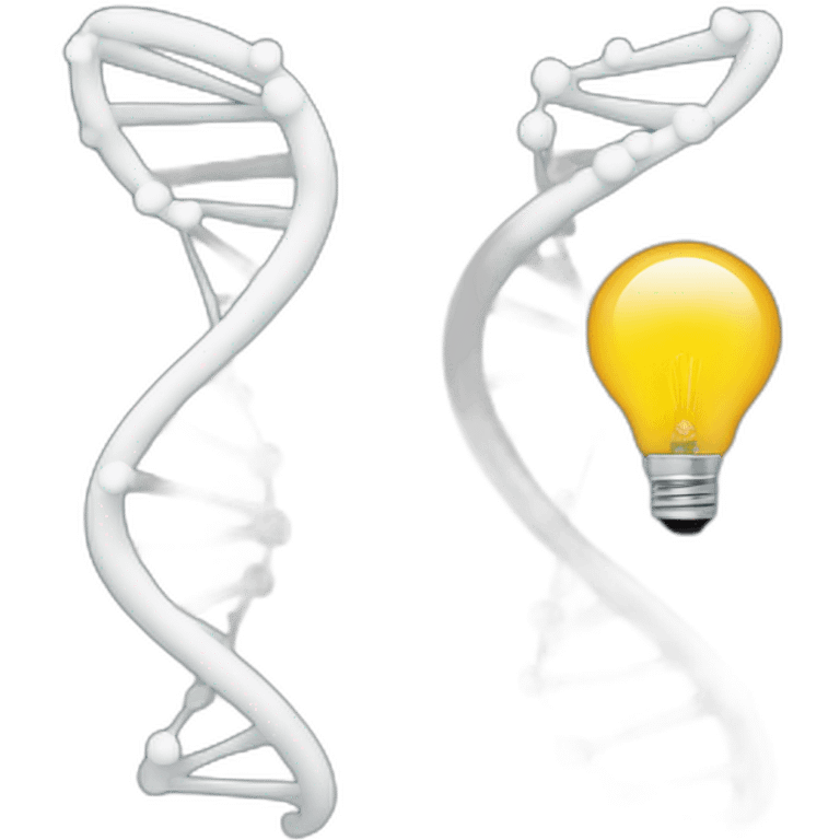 dna,insight, bulb emoji