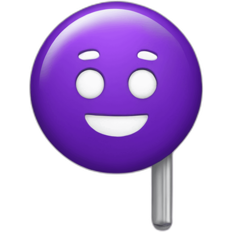 purple pin emoji