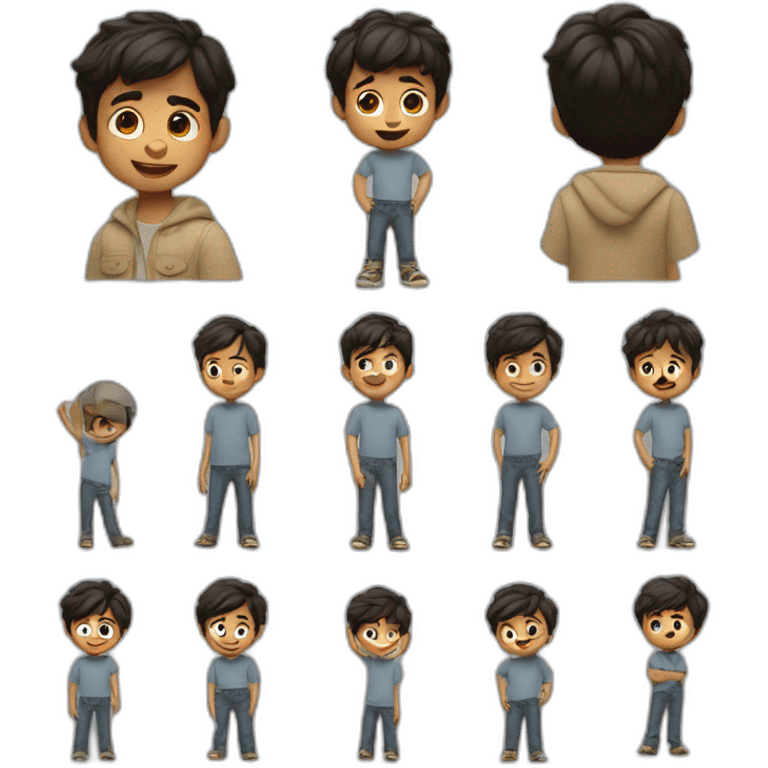 niño estilo pixar emoji