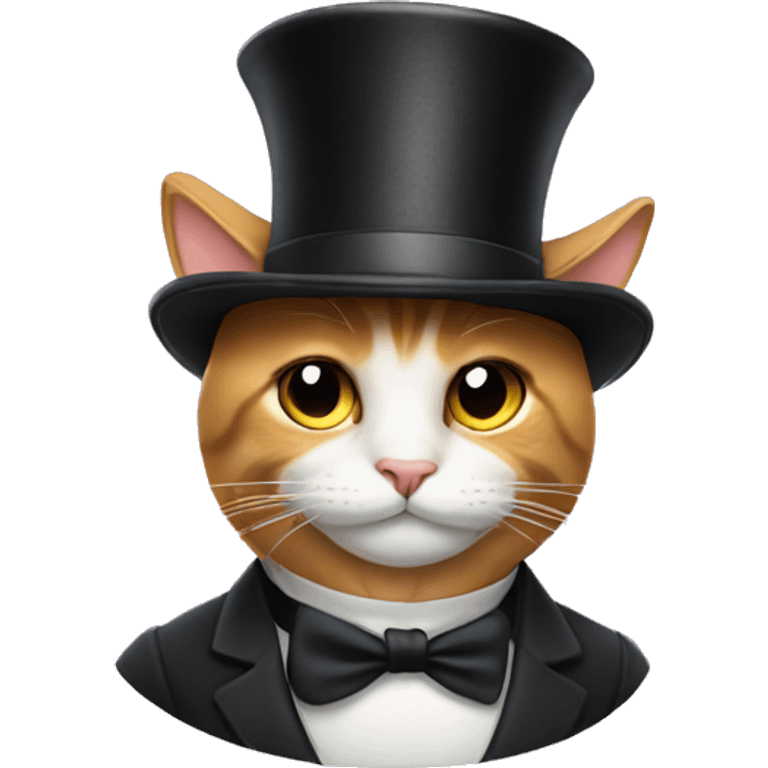 Cat with top hat  emoji