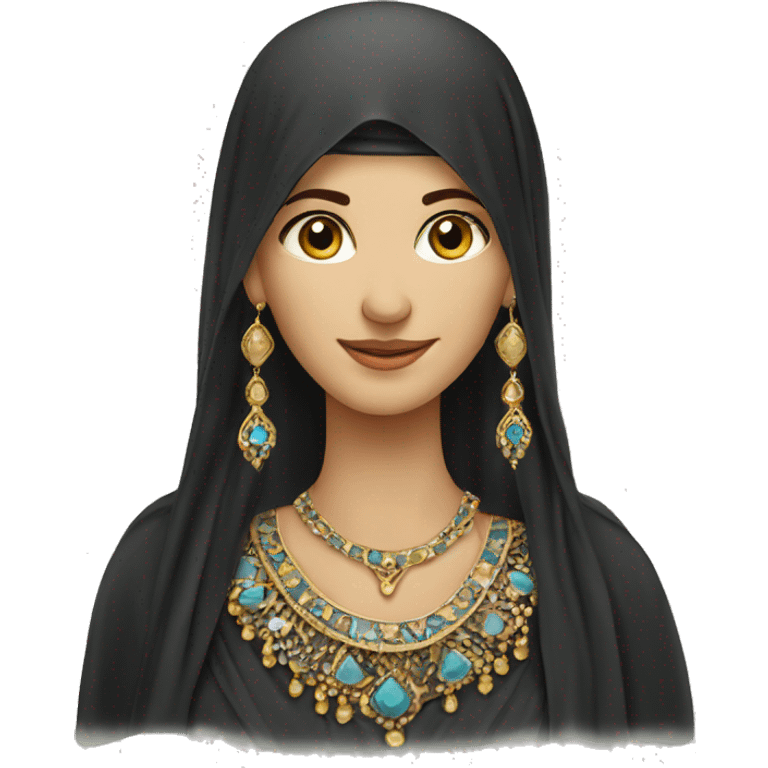 traditional Syrian woman jewlery emoji