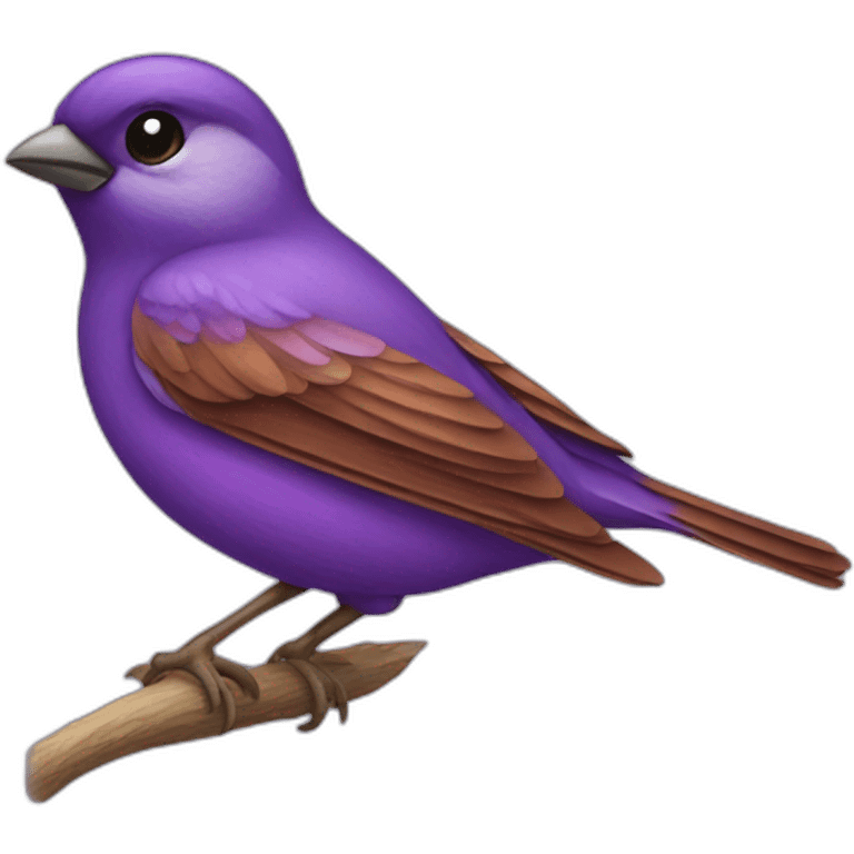 purple sparrow bird emoji