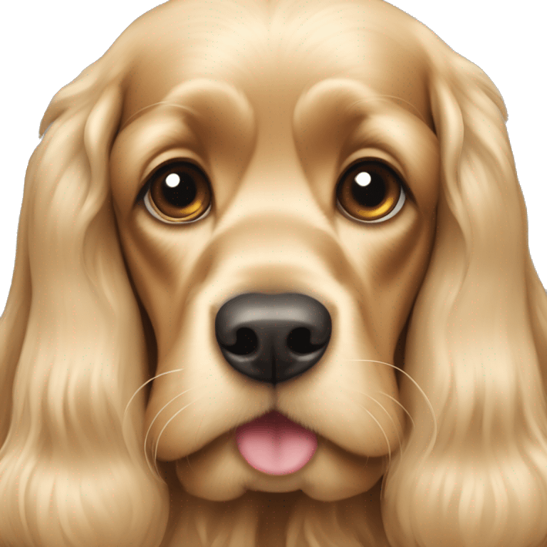 Blonde English cocker spaniel emoji