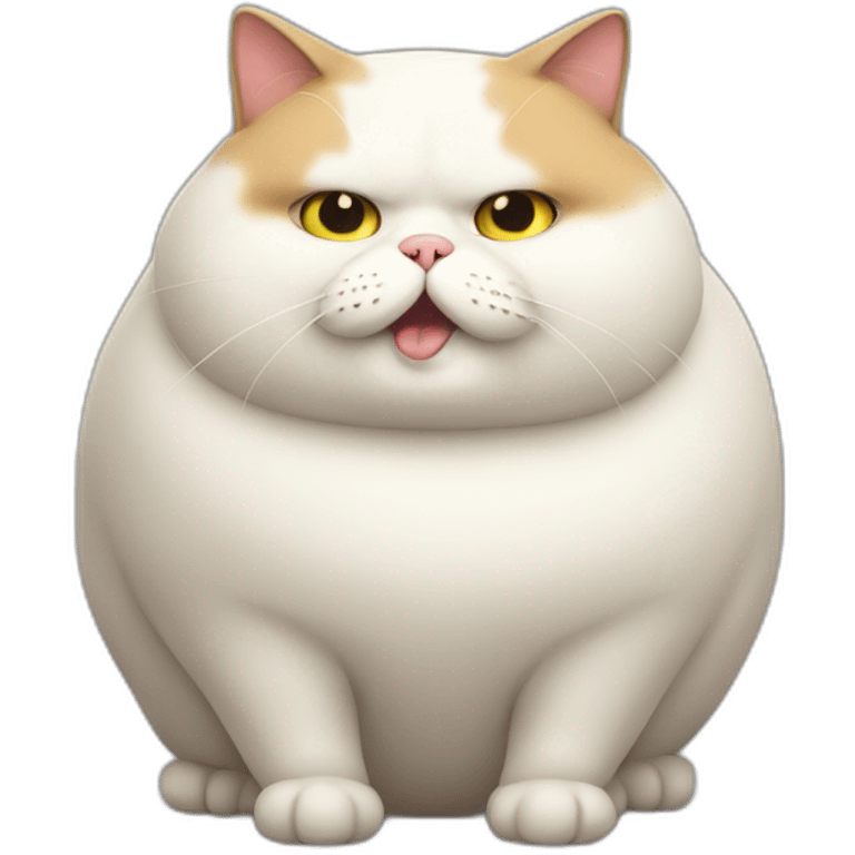 fat obese cat emoji