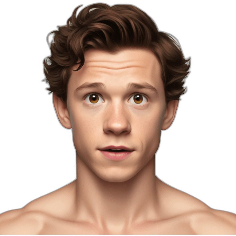 tom holland shirtless chest hair emoji