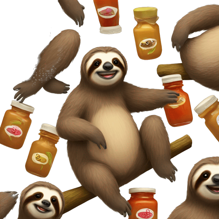 Sloth with babeque sauces  emoji