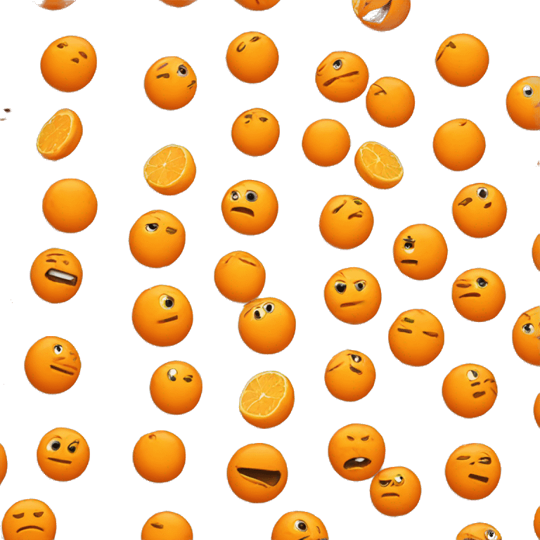 Orange with a slap mark emoji