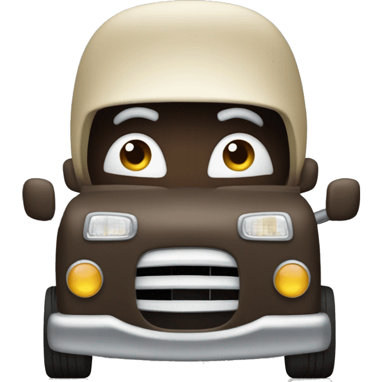 Automobile johnny dark driving emoji