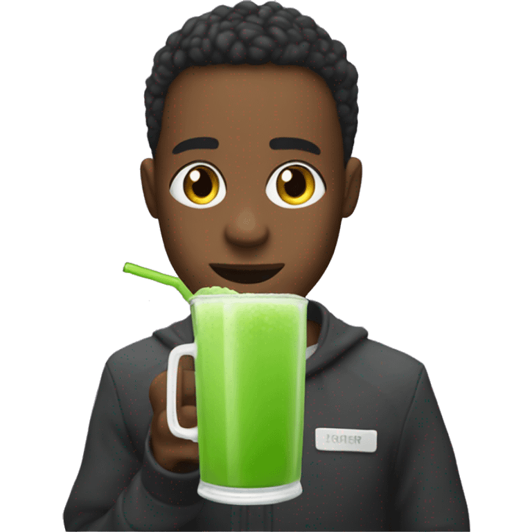 persona bebiendo jugo emoji