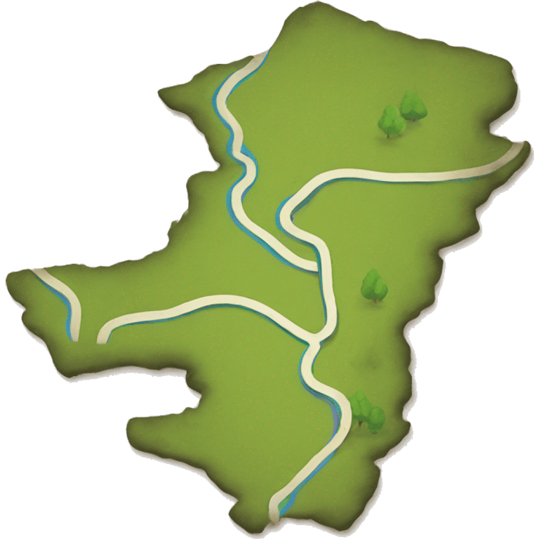 Map with a trail on it emoji