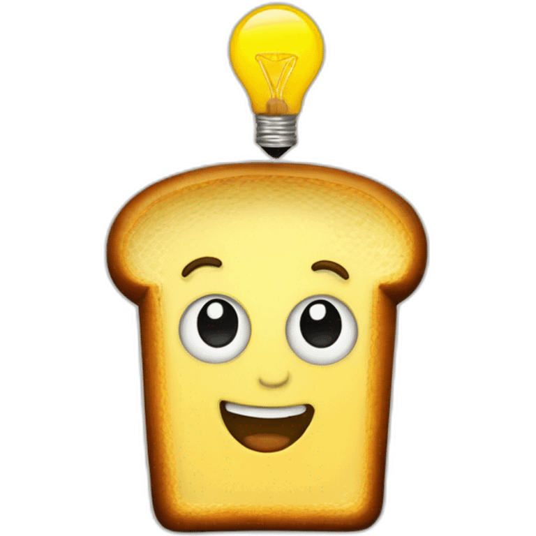 toast with a lightbulb above head emoji