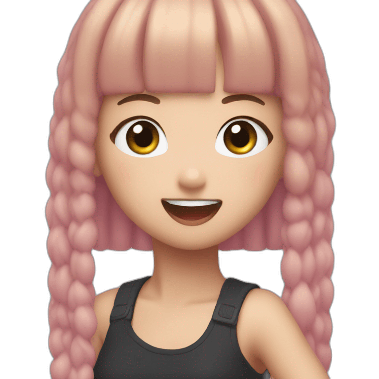 Lisa from blackpink dancing emoji