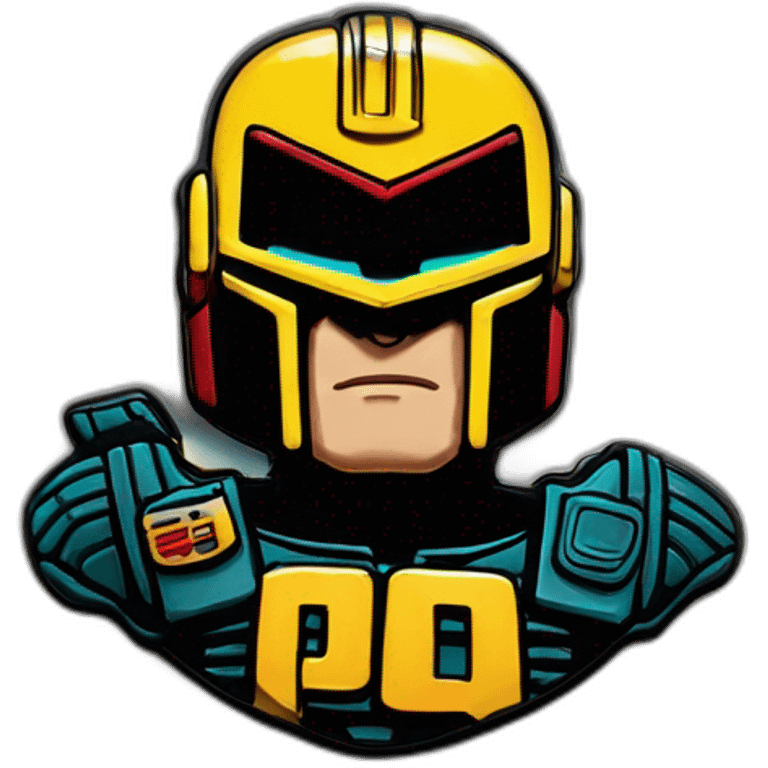 Judge dredd badge with number P188 emoji