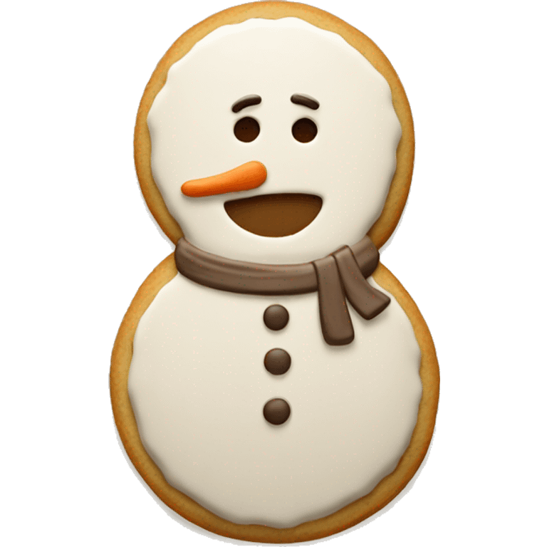 beige snowman cookie emoji